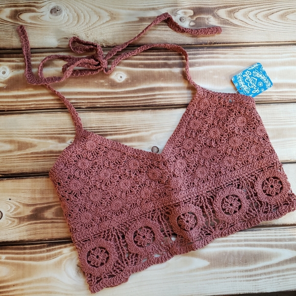 Free People Sydney Crochet Top in Terracotta - Picture 4 of 6